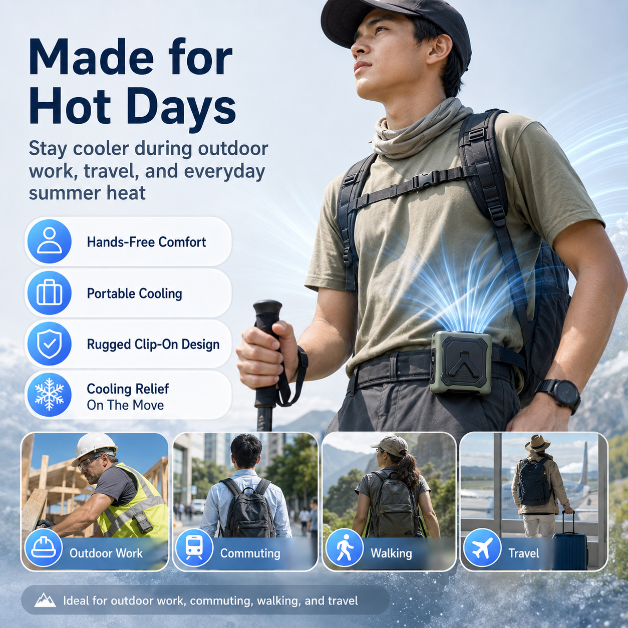 CoolClip Outdoor Waist Fan